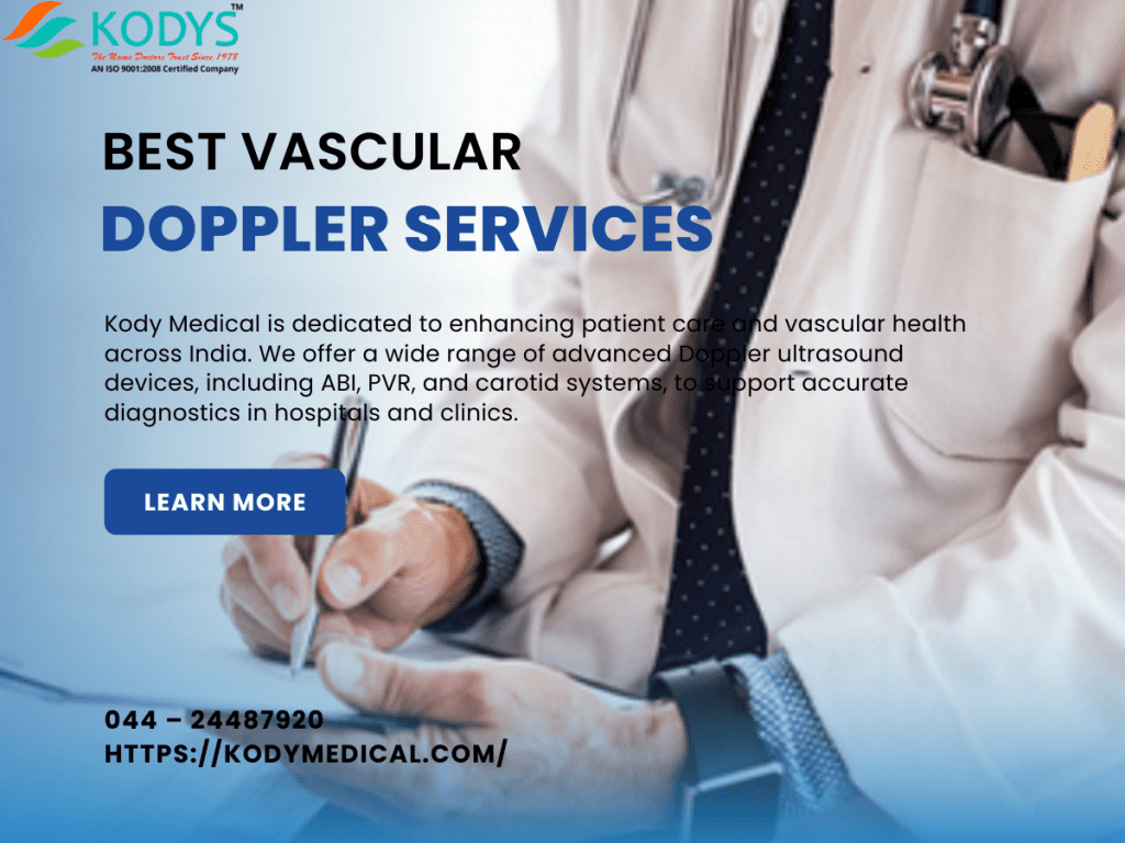 Best vascular Doppler services by Kody Medical for advanced and accurate diagnostics in hospitals.