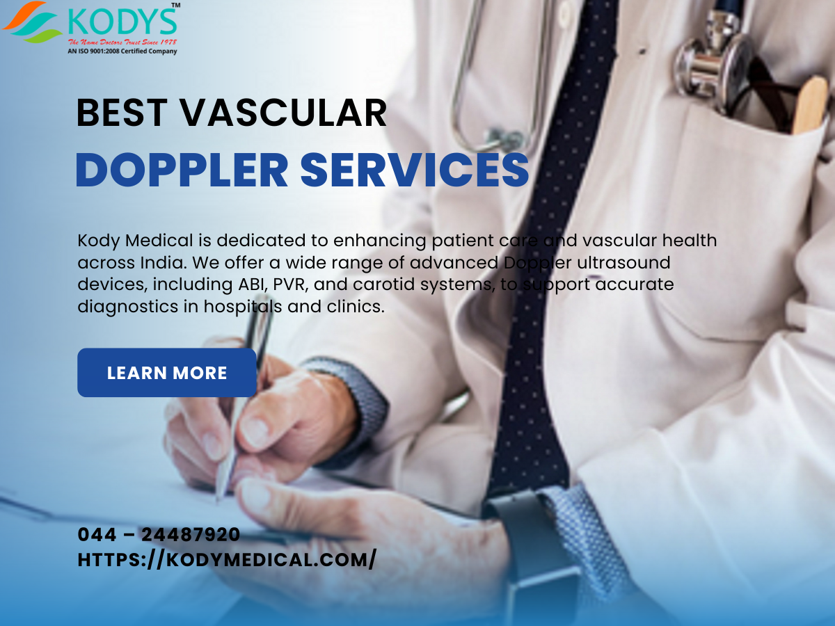 Best vascular Doppler services by Kody Medical for advanced and accurate diagnostics in hospitals.